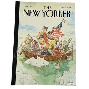 The New Yorker Magazine Nov 1 2021 Cover Crossing the Divide Barry Blitt u